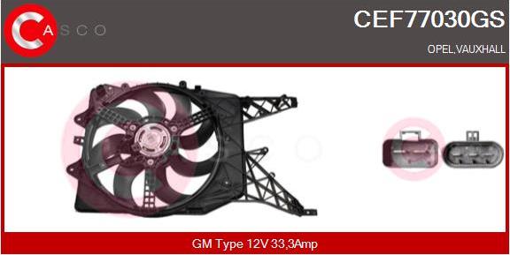 Casco CEF77030GS - Elektromotors, Dzes. sist. radiatora ventilators autodraugiem.lv