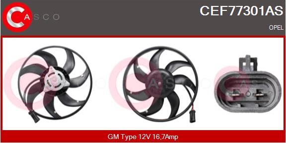 Casco CEF77301AS - Ventilators, Motora dzesēšanas sistēma autodraugiem.lv