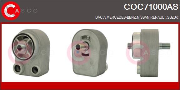 Casco COC71000AS - Eļļas radiators, Motoreļļa autodraugiem.lv
