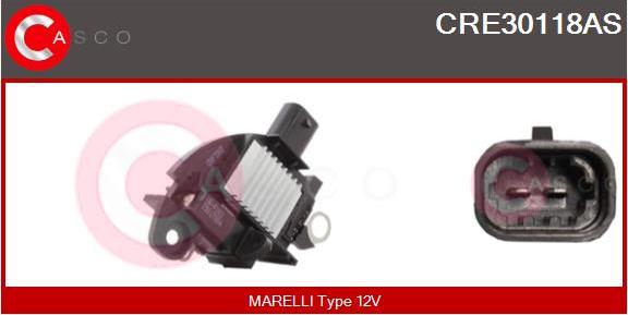 Casco CRE30118AS - Ģeneratora sprieguma regulators autodraugiem.lv