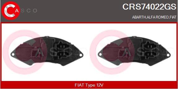 Casco CRS74022GS - Rezistors, Salona ventilators autodraugiem.lv