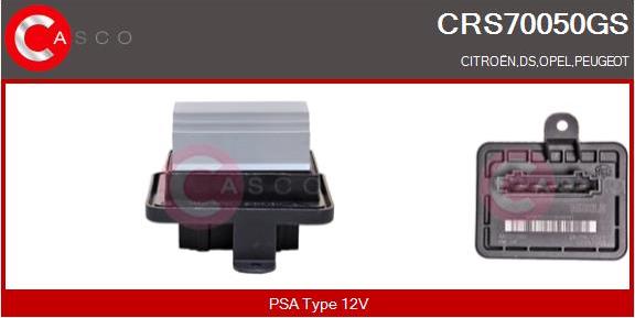 Casco CRS70050GS - Rezistors, Salona ventilators autodraugiem.lv