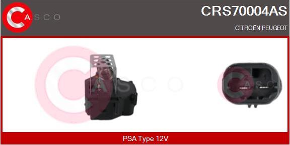 Casco CRS70004AS - Papildus rezistors, Elektromotors-Radiatora ventilators autodraugiem.lv