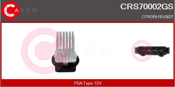 Casco CRS70002GS - Rezistors, Salona ventilators autodraugiem.lv