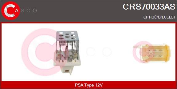 Casco CRS70033AS - Rezistors, Salona ventilators autodraugiem.lv