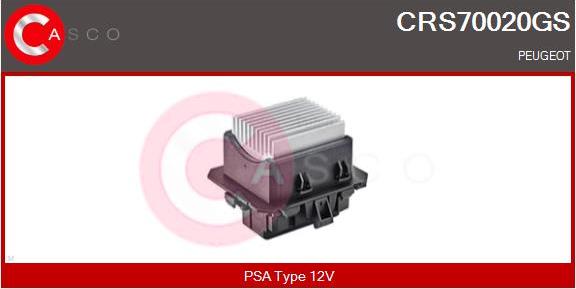 Casco CRS70020GS - Rezistors, Salona ventilators autodraugiem.lv