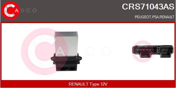 Casco CRS71043AS - Rezistors, Salona ventilators autodraugiem.lv