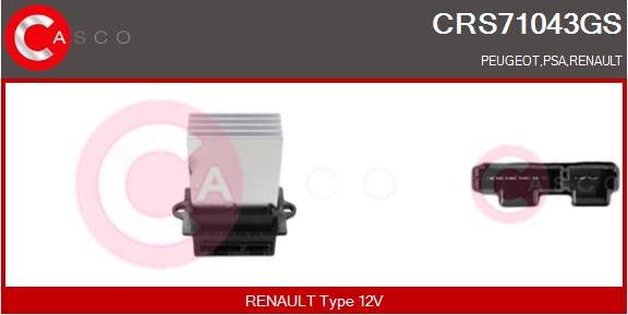 Casco CRS71043GS - Rezistors, Salona ventilators autodraugiem.lv