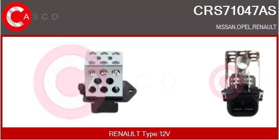 Casco CRS71047AS - Papildus rezistors, Elektromotors-Radiatora ventilators autodraugiem.lv