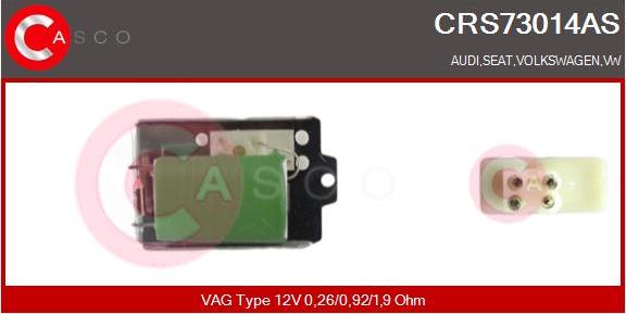 Casco CRS73014AS - Rezistors, Salona ventilators autodraugiem.lv