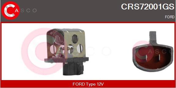 Casco CRS72001GS - Papildus rezistors, Elektromotors-Radiatora ventilators autodraugiem.lv