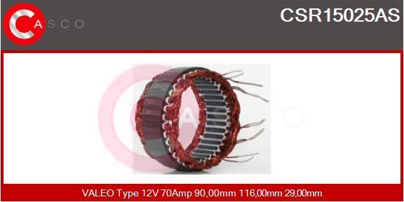 Casco CSR15025AS - Stators, Ģenerators autodraugiem.lv