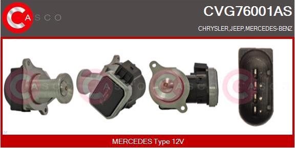 Casco CVG76001AS - Izpl. gāzu recirkulācijas vārsts autodraugiem.lv