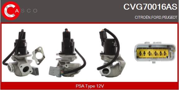 Casco CVG70016AS - Izpl. gāzu recirkulācijas vārsts autodraugiem.lv