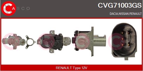 Casco CVG71003GS - Izpl. gāzu recirkulācijas vārsts autodraugiem.lv
