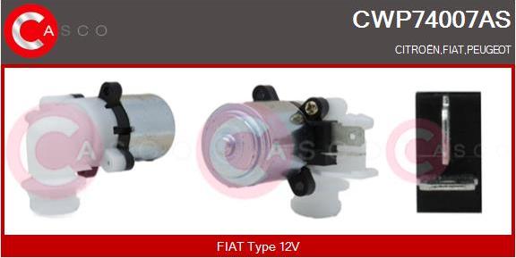 Casco CWP74007AS - Ūdenssūknis, Stiklu tīrīšanas sistēma autodraugiem.lv