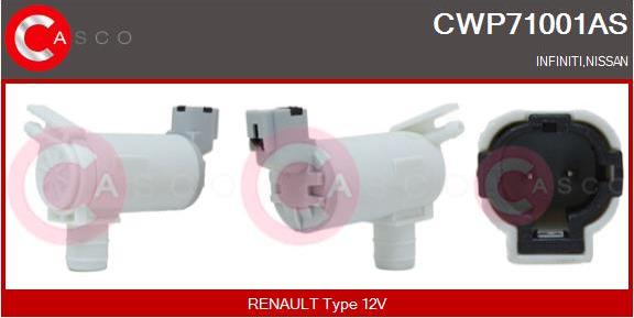 Casco CWP71001AS - Ūdenssūknis, Stiklu tīrīšanas sistēma autodraugiem.lv