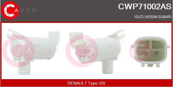 Casco CWP71002AS - Ūdenssūknis, Stiklu tīrīšanas sistēma autodraugiem.lv