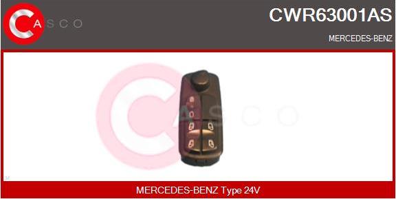 Casco CWR63001AS - Slēdzis, Stikla pacēlājmehānisms autodraugiem.lv