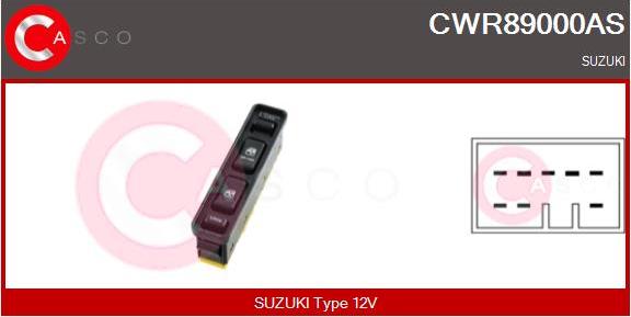 Casco CWR89000AS - Slēdzis, Stikla pacēlājmehānisms autodraugiem.lv