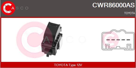 Casco CWR86000AS - Slēdzis, Stikla pacēlājmehānisms autodraugiem.lv