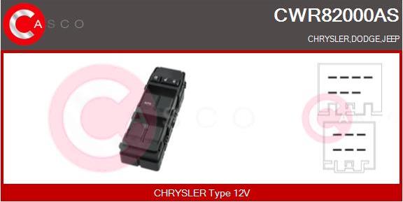 Casco CWR82000AS - Slēdzis, Stikla pacēlājmehānisms autodraugiem.lv