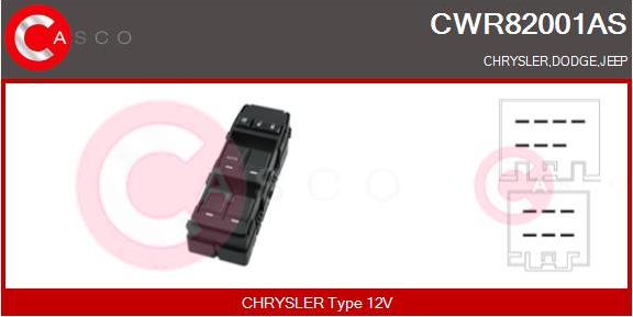 Casco CWR82001AS - Slēdzis, Stikla pacēlājmehānisms autodraugiem.lv