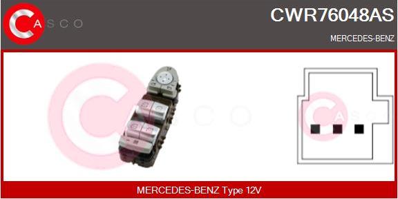 Casco CWR76048AS - Slēdzis, Stikla pacēlājmehānisms autodraugiem.lv