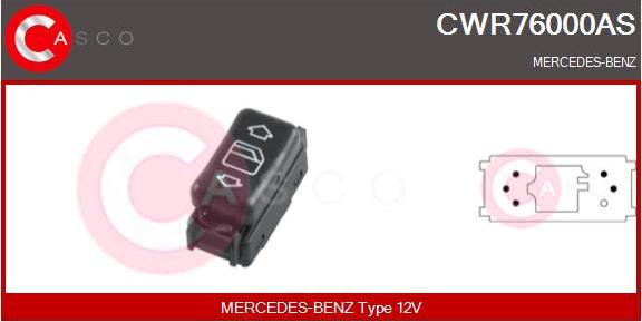 Casco CWR76000AS - Slēdzis, Stikla pacēlājmehānisms autodraugiem.lv