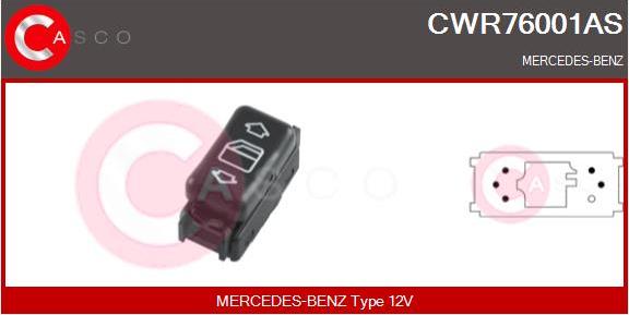 Casco CWR76001AS - Slēdzis, Stikla pacēlājmehānisms autodraugiem.lv