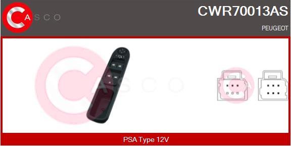 Casco CWR70013AS - Slēdzis, Stikla pacēlājmehānisms autodraugiem.lv
