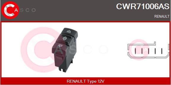 Casco CWR71006AS - Slēdzis, Stikla pacēlājmehānisms autodraugiem.lv