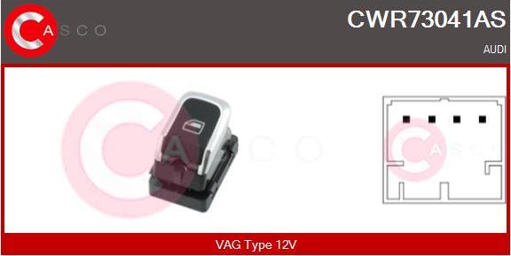 Casco CWR73041AS - Slēdzis, Stikla pacēlājmehānisms autodraugiem.lv