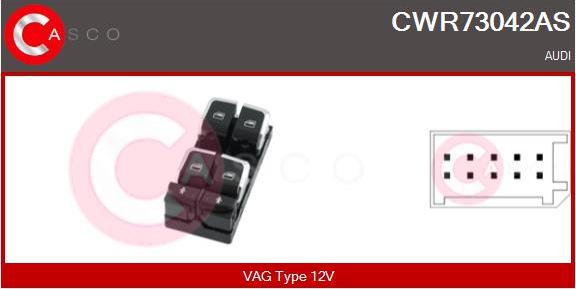 Casco CWR73042AS - Slēdzis, Stikla pacēlājmehānisms autodraugiem.lv