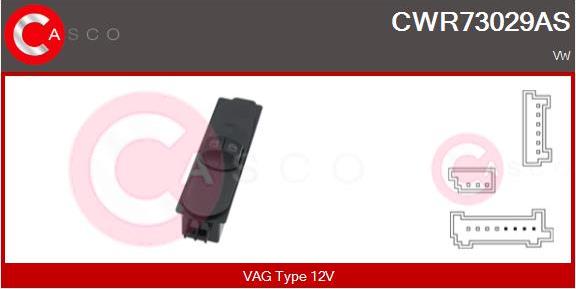 Casco CWR73029AS - Slēdzis, Stikla pacēlājmehānisms autodraugiem.lv