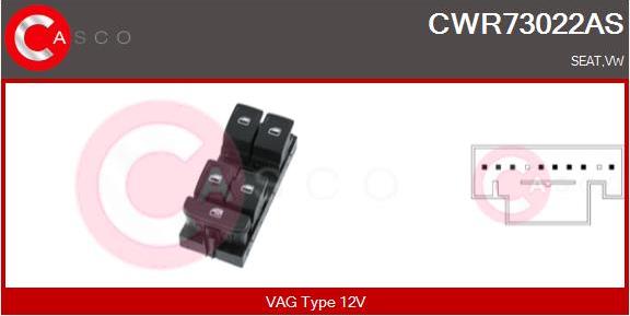 Casco CWR73022AS - Slēdzis, Stikla pacēlājmehānisms autodraugiem.lv