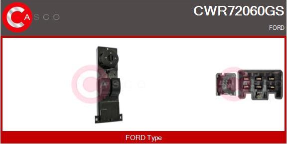 Casco CWR72060GS - Slēdzis, Stikla pacēlājmehānisms autodraugiem.lv
