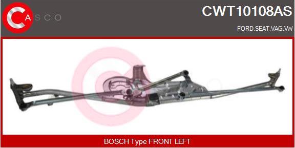 Casco CWT10108AS - Stiklu tīrītāja sviru un stiepņu sistēma autodraugiem.lv