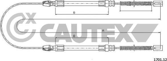 Cautex 760992 - Trose, Stāvbremžu sistēma autodraugiem.lv