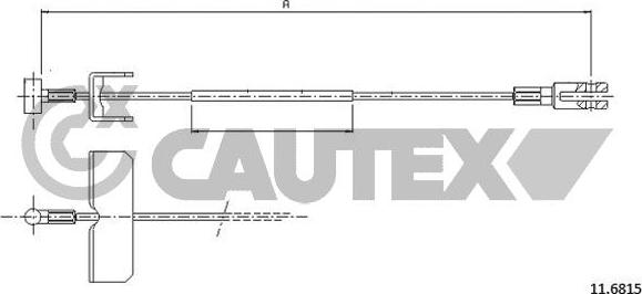 Cautex 761880 - Trose, Stāvbremžu sistēma autodraugiem.lv
