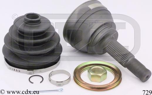 CDX 729 - Šarnīru komplekts, Piedziņas vārpsta autodraugiem.lv