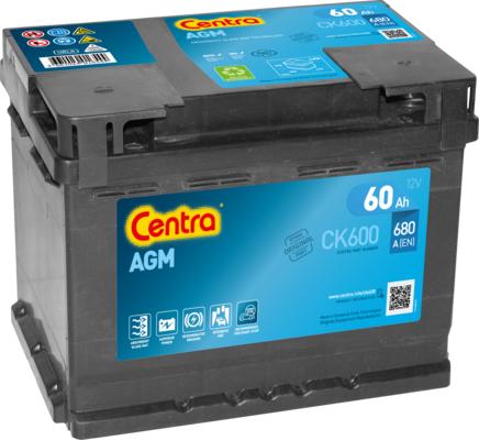 CENTRA CK600 - Startera akumulatoru baterija autodraugiem.lv