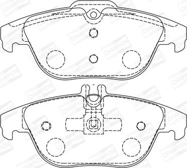 Champion 573248CH - Bremžu uzliku kompl., Disku bremzes autodraugiem.lv