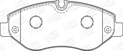 Champion 573727CH - Bremžu uzliku kompl., Disku bremzes autodraugiem.lv