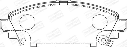 Champion 572464CH - Bremžu uzliku kompl., Disku bremzes autodraugiem.lv