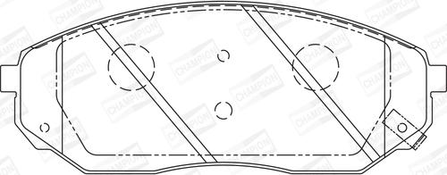 Champion 572511CH - Bremžu uzliku kompl., Disku bremzes autodraugiem.lv