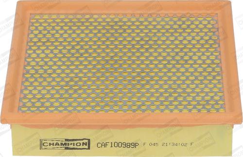 Champion CAF100989P - Gaisa filtrs autodraugiem.lv