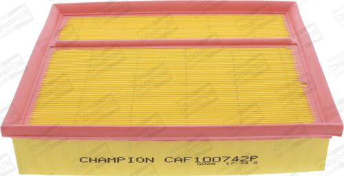 Champion CAF100742P - Gaisa filtrs autodraugiem.lv