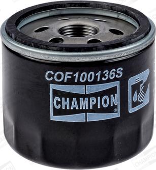 Champion COF100136S - Eļļas filtrs autodraugiem.lv