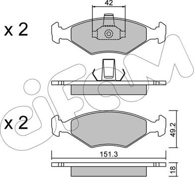 Japanparts PA-0223MK - Bremžu uzliku kompl., Disku bremzes autodraugiem.lv